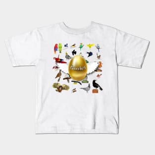 Birder Collage Kids T-Shirt